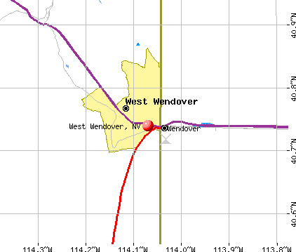 West Wendover, NV map