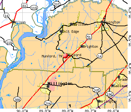 Munford, TN map