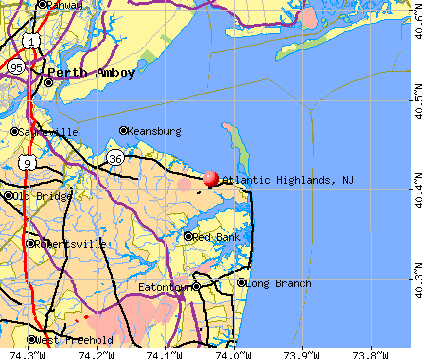 Atlantic Highlands, NJ map