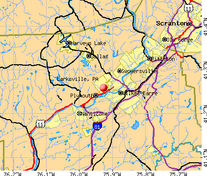 Larksville, PA map