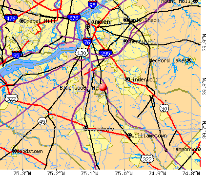 Blackwood, NJ map
