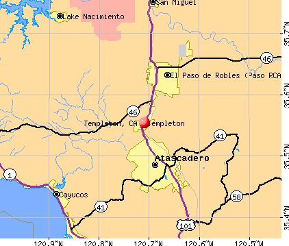 Templeton, CA map