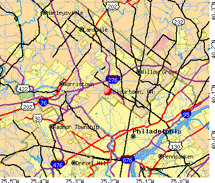 Flourtown, PA map
