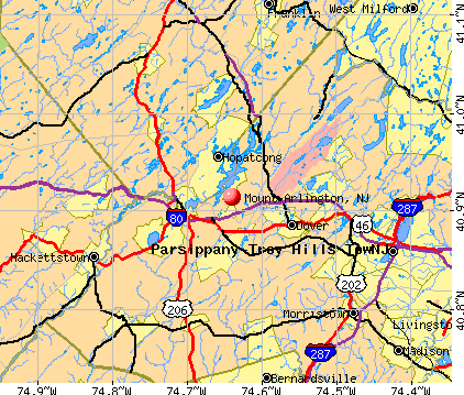Mount Arlington, NJ map