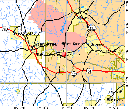 Daleville, AL map