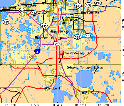 Southchase, FL map