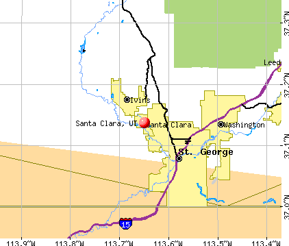 Santa Clara, UT map