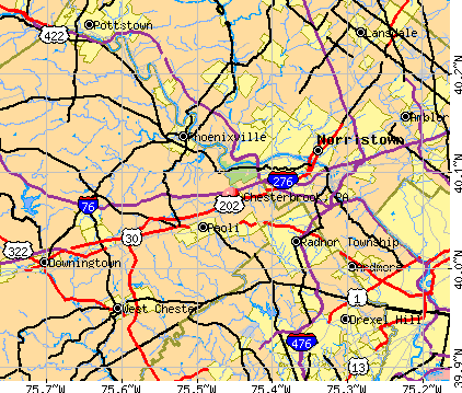 Chesterbrook, PA map