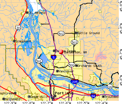 Barberton, WA map