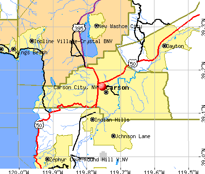 Carson City, NV map