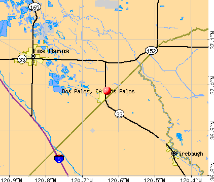 Dos Palos, CA map