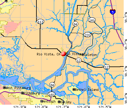 Rio Vista, CA map