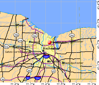 Irondequoit, NY map