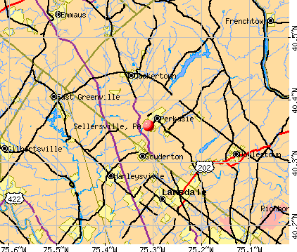 Sellersville, PA map
