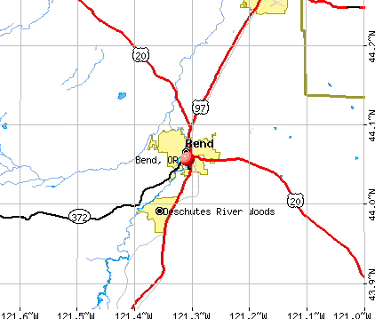 Bend, OR map