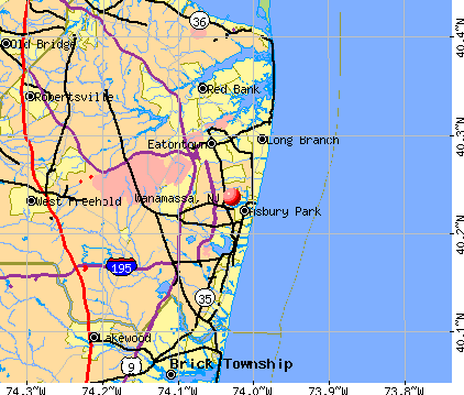 Wanamassa, NJ map