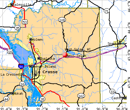 West Salem, WI map