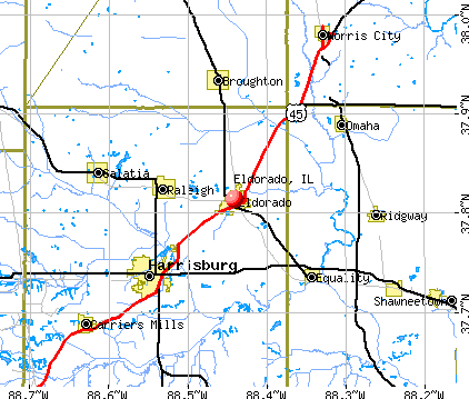 Eldorado, IL map