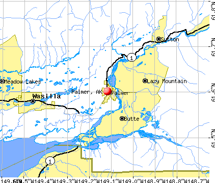 Palmer, AK map