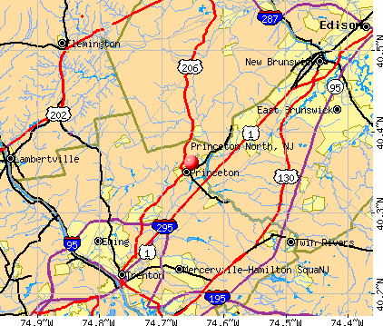 Princeton North, NJ map