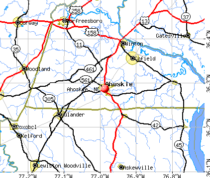 Ahoskie, NC map