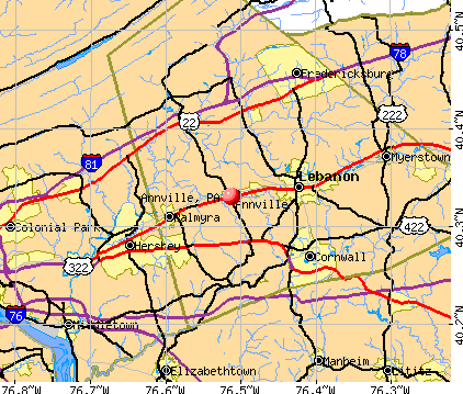 Annville, PA map