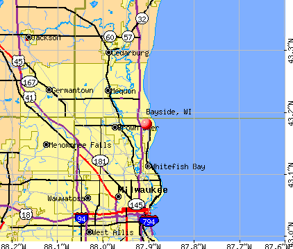 Bayside, WI map