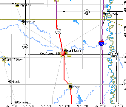 Grafton, ND map