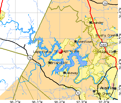 Lago Vista, TX map