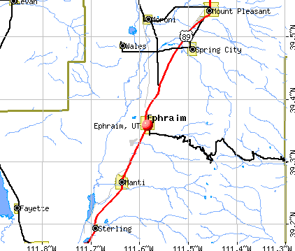 Ephraim, UT map