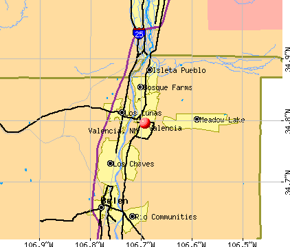 Valencia, NM map