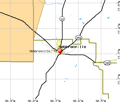 Hebbronville, TX map