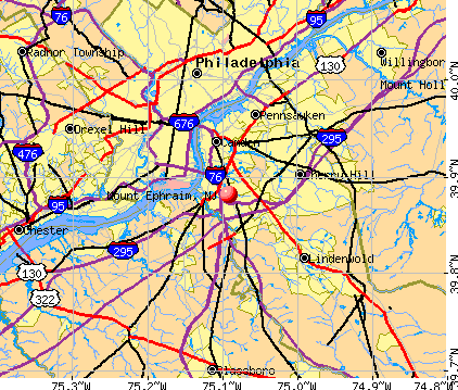 Mount Ephraim, NJ map
