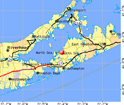North Sea, NY map