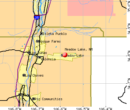 Meadow Lake, NM map