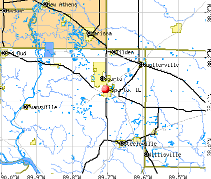 Sparta, IL map