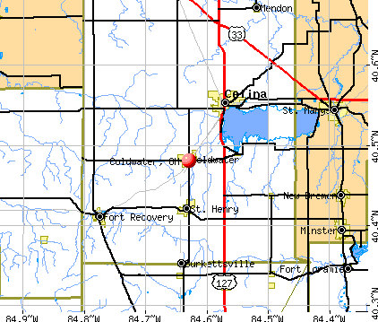 Coldwater, OH map