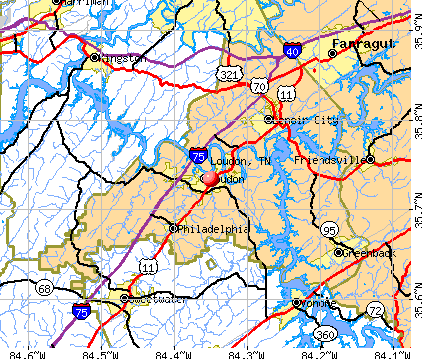 Loudon, TN map