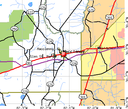 Macclenny, FL map