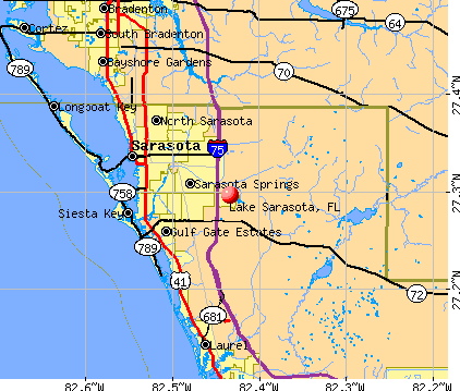 Lake Sarasota, FL map