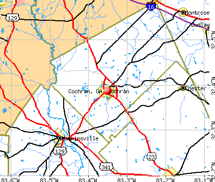 Cochran, GA map