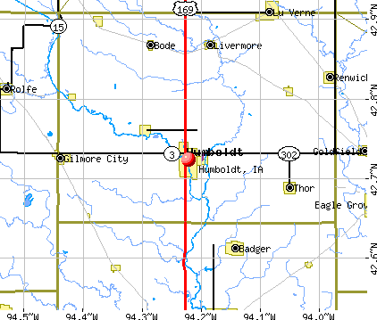 Humboldt, IA map