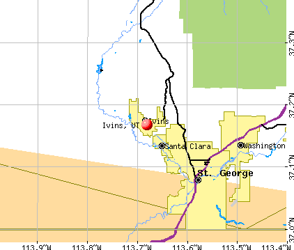 Ivins, UT map