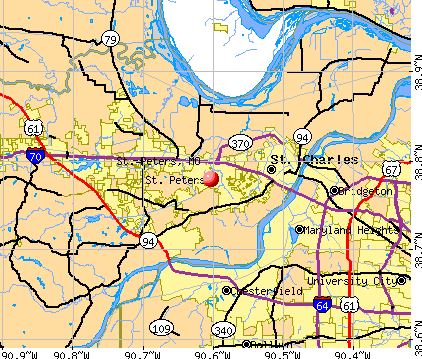 St. Peters, MO map