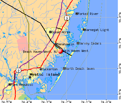 Beach Haven West, NJ map