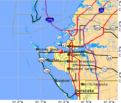West Bradenton, FL map