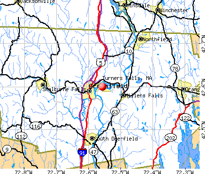 Turners Falls, MA map
