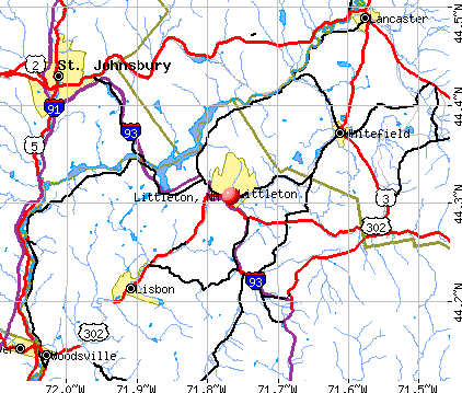 Littleton, NH map