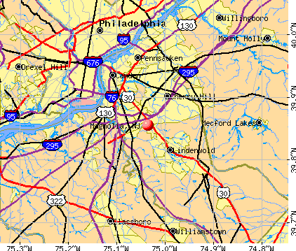 Magnolia, NJ map