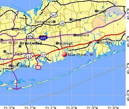 Blue Point, NY map
